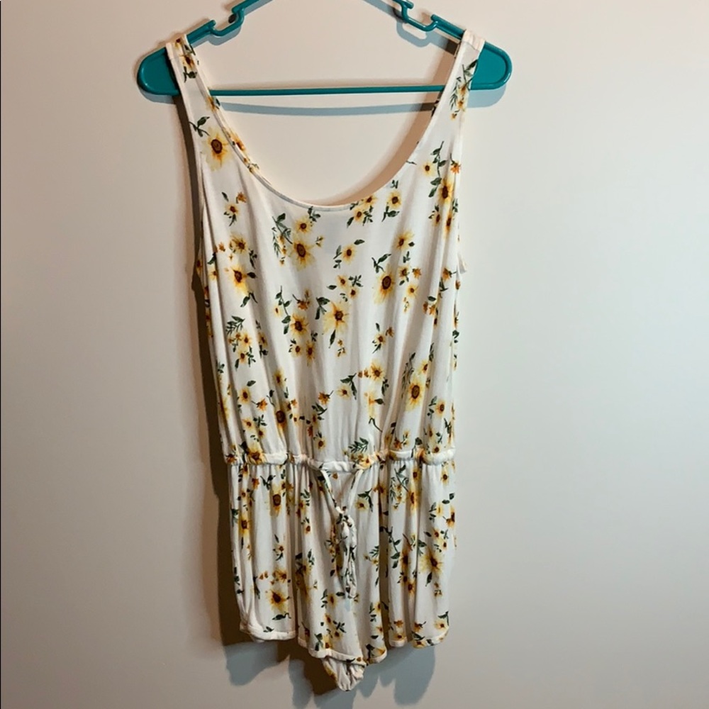 Sunflower print romper